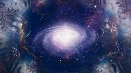 space portal. vivid universe with nebulae and galaxy