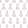 Vector seamless pattern with penis