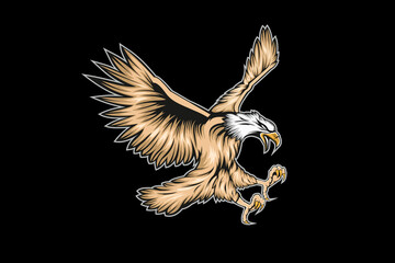 Wall Mural - wild eagle vector