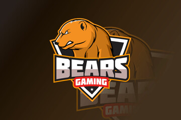 Wall Mural - bear gaming logo