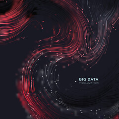 Wall Mural - Fiber optics, data transformation vector background. big data technology, future of internet vector background design. Cyber circuit future technology background.