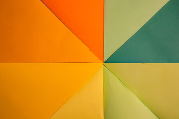 Wall Mural - Top view of the color circle made from colofrul papers