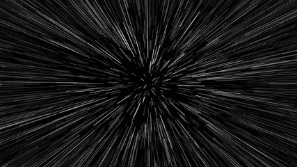 Wall Mural - abstract black and white star background. 4k motion footage with alpha channel.