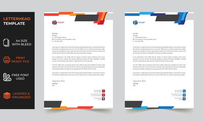 Wall Mural - Modern Abstract Letterhead Design template For your Business