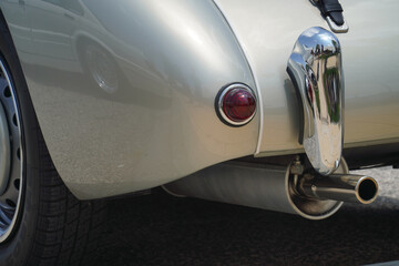 Sticker - Close up shot of a vintage car details