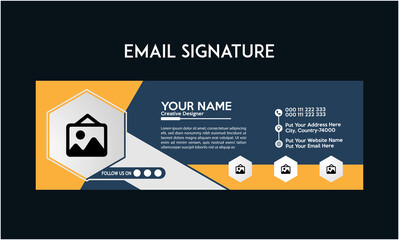 Wall Mural - New Email Signature Design and Header Template 