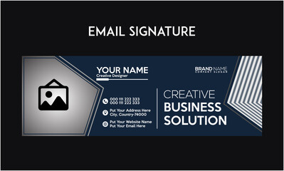 Wall Mural - New Email Signature Design and Header Template 
