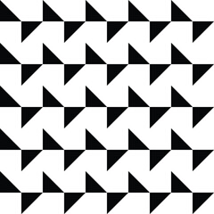 Wall Mural - Seamless vector pattern.
Black and white geometric horizontal stripes with triangle. Half arrow background.
