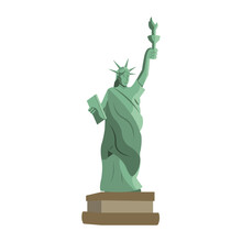 Isolated Statue Of Liberty Colored Icon Vector Illustration