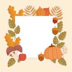 Wall Mural - autumnal banner style