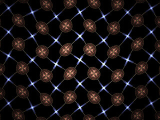 Wall Mural - abstract fractal geometric pattern, computer-generated illustration.