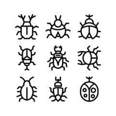 bug icon or logo isolated sign symbol vector illustration - high quality black style vector icons
