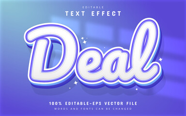 Deal text, editable 3d text effect