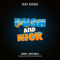 Sticker - funny kids push and kick game logo title text effect