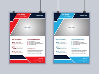 Creative business flyer template. Modern flyer vector design. Corporate business flyer. 2 page flyer design