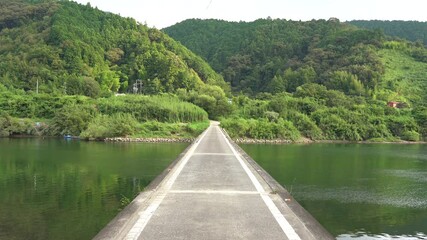 Wall Mural - Subsidence bridge  on the Shimanto River in Kochi Prefecture