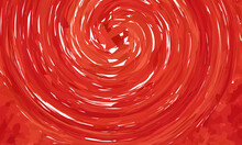Spiral Red Twirl Exclusive Tie Dye Background Illustration. New Modern Luxurious Gorgeous Liquid Chocolate Cream Swirl Smooth Circle Shape Graphic.