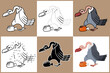 Cartoon Animals set of VULTURE