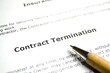 Contract termination with wooden pen