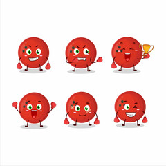 Sticker - A sporty bowling ball boxing athlete cartoon mascot design