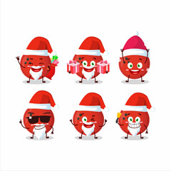 Canvas Print - Santa Claus emoticons with bowling ball cartoon character