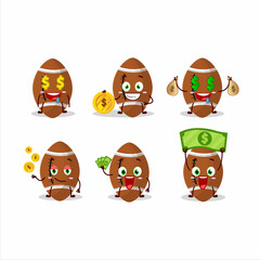 Sticker - New rugby ball cartoon character with cute emoticon bring money