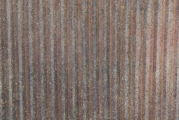 Poster - gray brown texture of striped  dirty iron wall fence