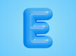 © HstrongART - 3d blue letter E balloon