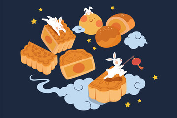 Sticker - Mid-Autumn Festival illustration