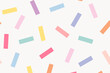 Memphis background seamless pattern vector in cute pastel sprinkle