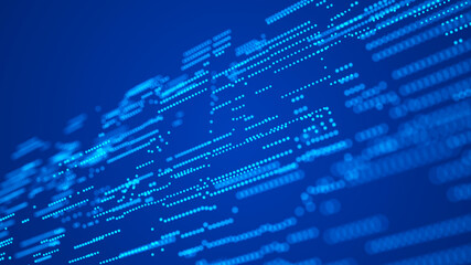Wall Mural - abstract digital background science technology networks big data link 3d rendering.
