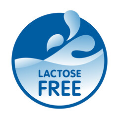 Wall Mural - Lactose Free badge - no milk glucose ingredient