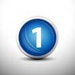 © GilangAldiz - Number 1 in 3D Shiny Blue Keys for web Icons, Education Icons and Number Icons. Vector Illustration