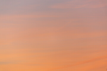 Wall Mural - Image of colorful evening sky with light clouds