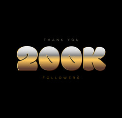 Thank You, 200k followers. thanking post to social media followers.
