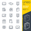 Lineo Editable Stroke - Book and Reading line icons