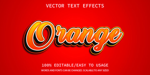 orange style text effect 