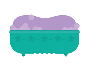 Poster - bathtub with bubbles