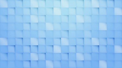 Wall Mural - abstract 3d modern square background. blue sky geometric pattern texture. vector art illustration