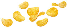 Natural Potato Chips Isolated On White Background