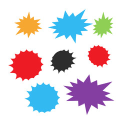 Wall Mural - bursting speech star set. starburst isolated icons set