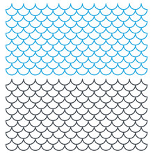 Fish Pattern. Mermaid Background Vector. Fish Texture