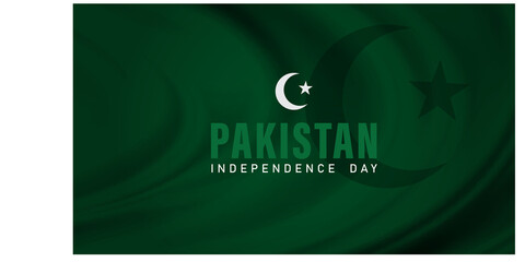 Happy Pakistan Independence Day-14th August. - Vector