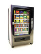 Vending machine with fake snack mockups on white