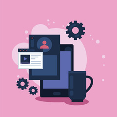 smartphone and web design