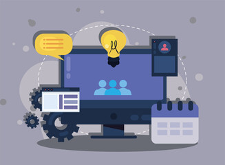 desktop and website design