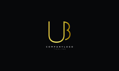 UB BU U AND B Abstract initial monogram letter alphabet logo design