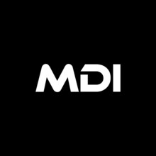 MDI Letter Logo Design With Black Background In Illustrator, Vector Logo Modern Alphabet Font Overlap Style. Calligraphy Designs For Logo, Poster, Invitation, Etc.