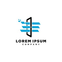 Wall Mural -  Inspiration symbol logo icon digital tecnology internet design template.