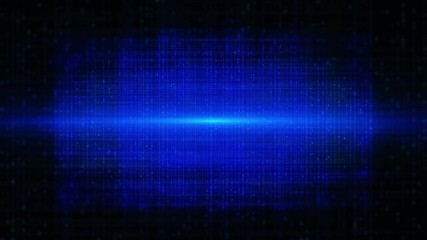 Aufkleber - Abstract Blue Information Data Transforming Technology Concept Virtual Grid Pattern Simulation